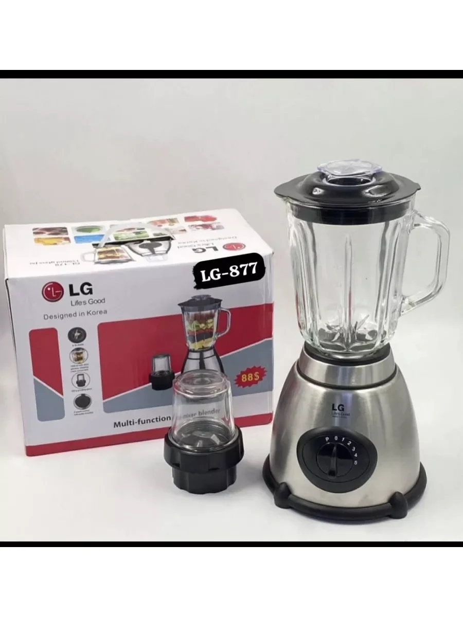 Блендер стакан LG-877 1000w 1,5л, 5 скоростей (КИТАЙ, 12 мес гарант)