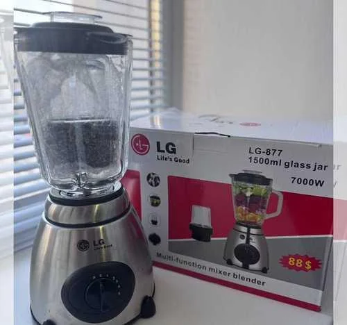 Блендер стакан LG-877 1000w 1,5л, 5 скоростей (КИТАЙ, 12 мес гарант)