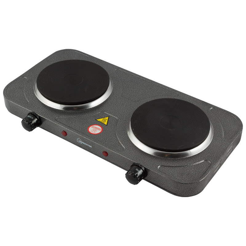 Электроплита HOMESTAR HS-1104, чугун (1000 Вт + 1000 Вт, Защита от перегрева)