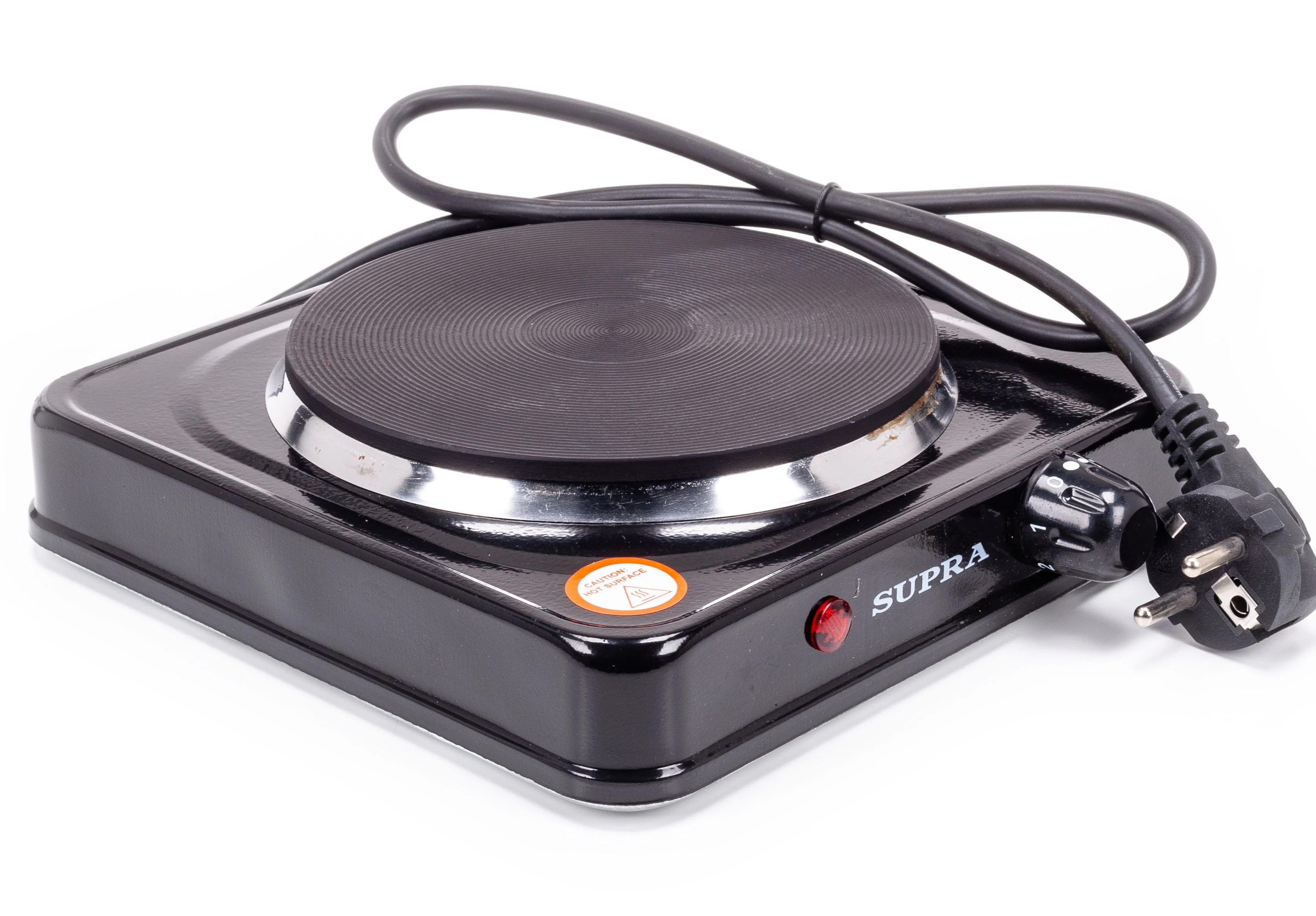 Электроплита SUPRA HS-102 black 1000Вт, диаметр 15,5см
