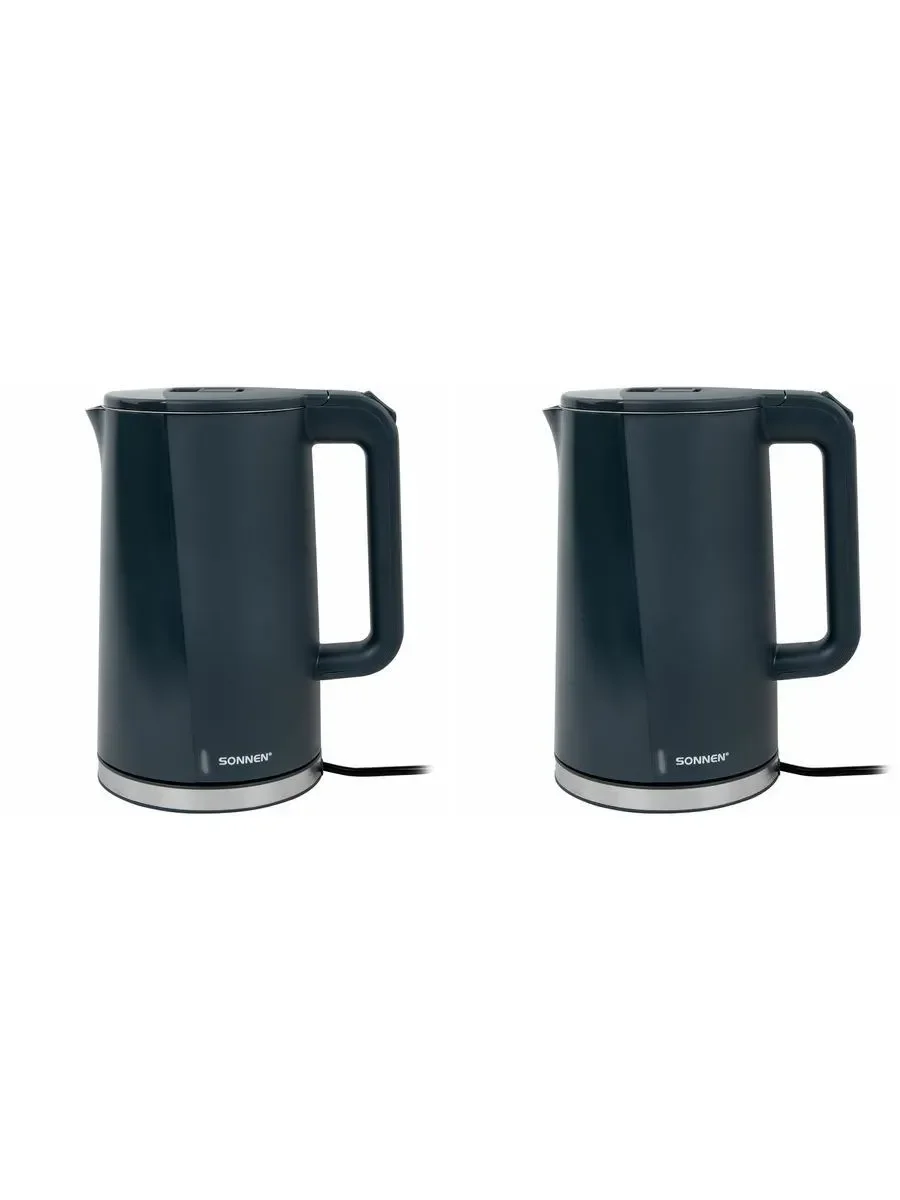 Чайник электрический Sonnen KT-8718B, 1.7 л, 2200 Вт, графитовый