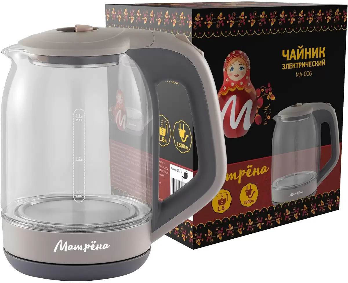 Чайник электрический Матрёна MA-006 005414 бежевый