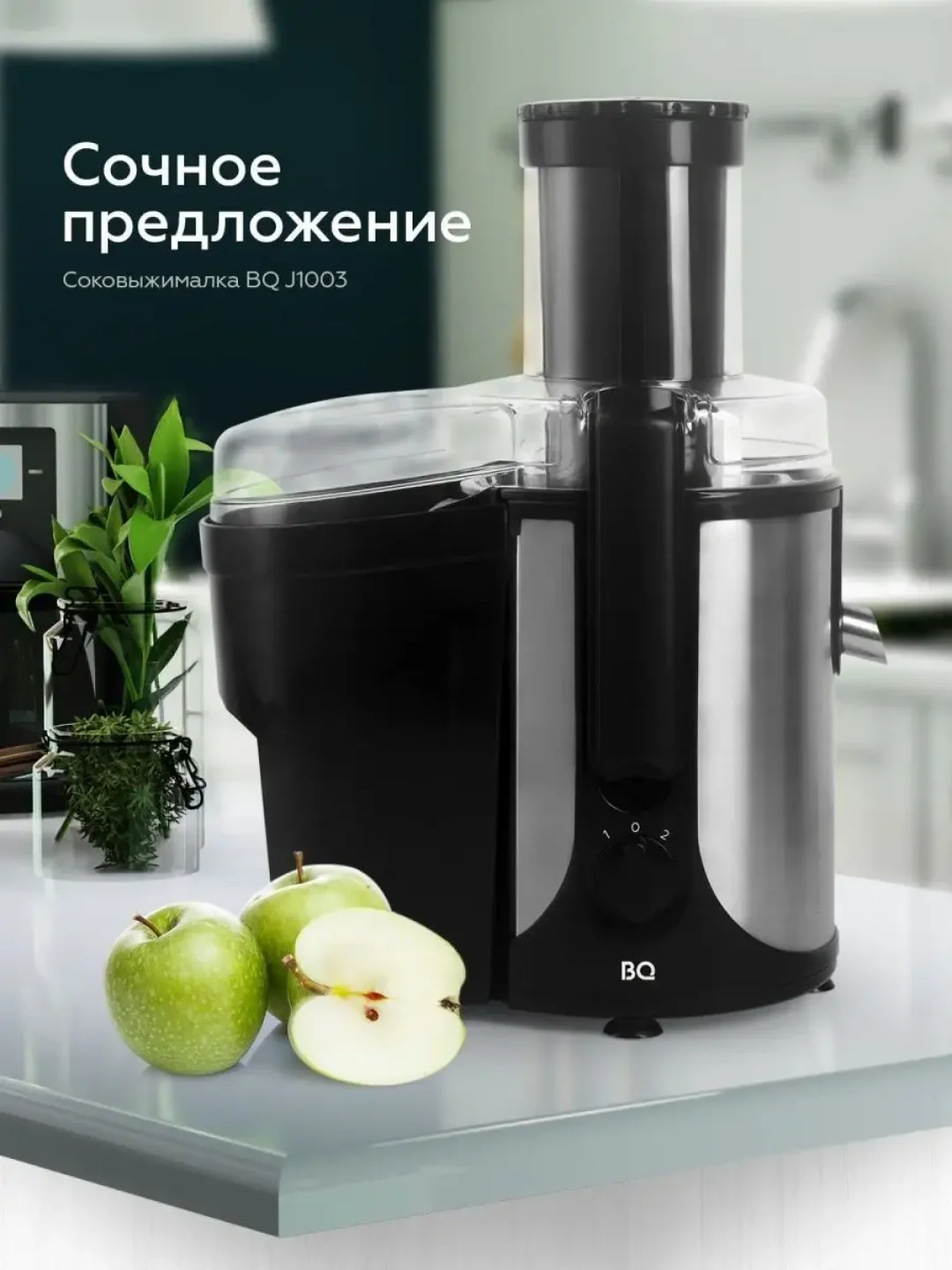 Соковыжималка BQ J1003 Черный-Сталь
