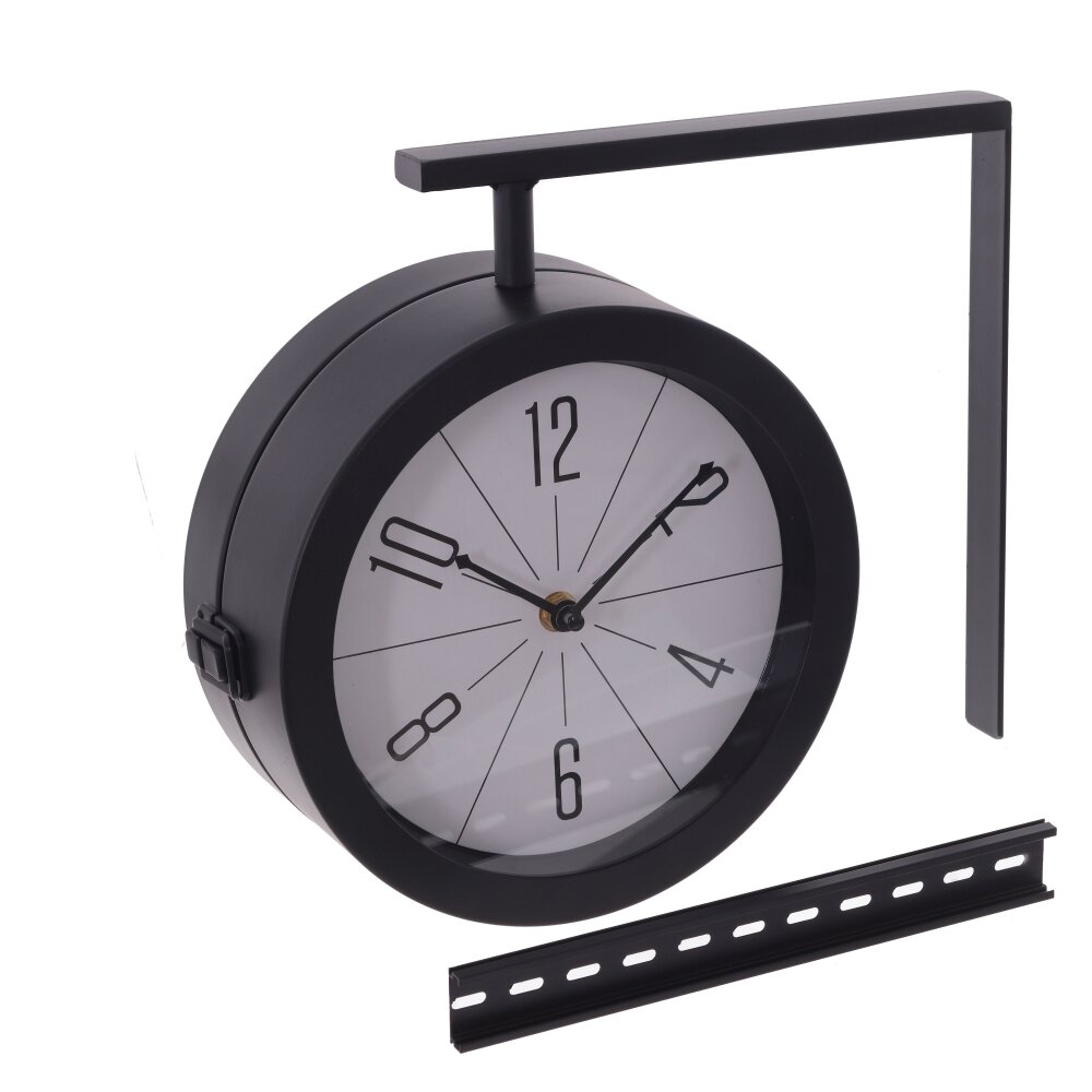 Часы настенные декоративные двусторонние (2xАА н/п), L28 W8,5 H26 см
