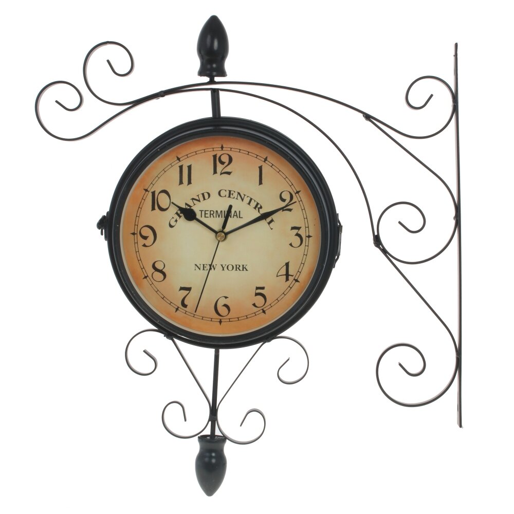Часы настенные декоративные двусторонние (2xАА н/п), L36,5 W8,5 H44 см
