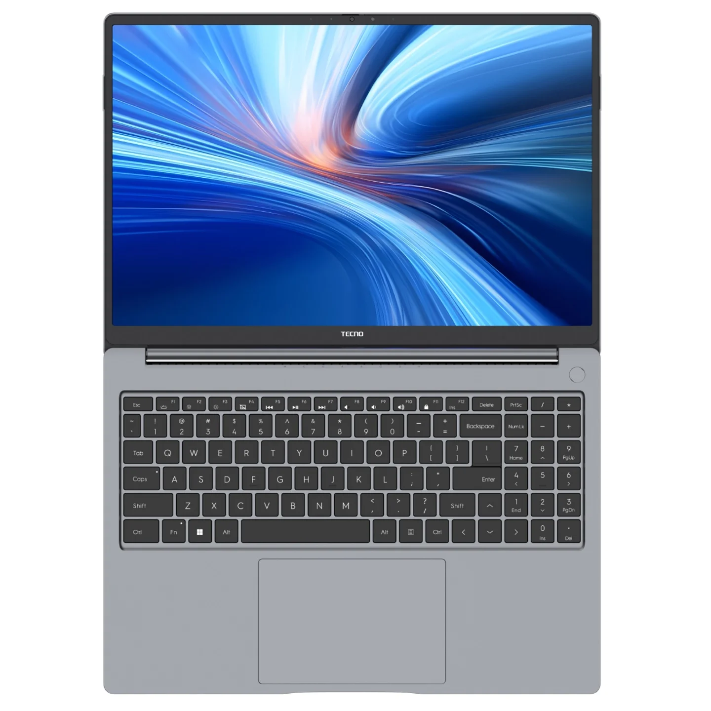 Ноутбук Tecno MegaBook T16RA Core i5 13420H 16Gb SSD1Tb Intel UHD Graphics 16" IPS FHD+ (1920x1200) Windows 11 Home 64 grey WiFi BT Cam 6510mAh (71005