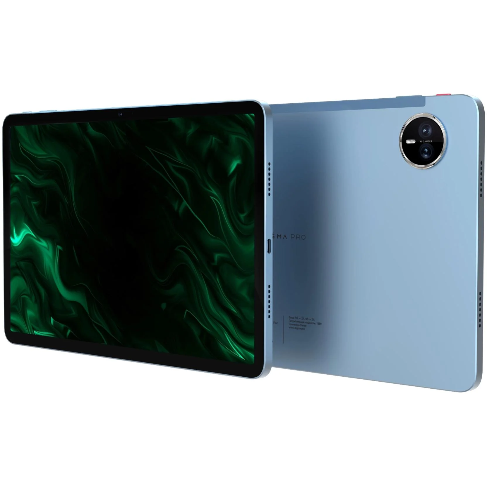Планшет Digma Pro Eclipse T616 (2.0) 8C RAM8Gb ROM256Gb 11" In-Cell 1920x1200 4G Android 14 зеленый 20Mpix 8Mpix BT WiFi microSD 1Tb 8000mAh 400hrs