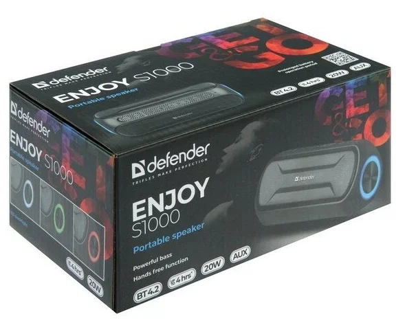 Акустическая система Defender Enjoy 1.0 S1000 черный 20 Вт