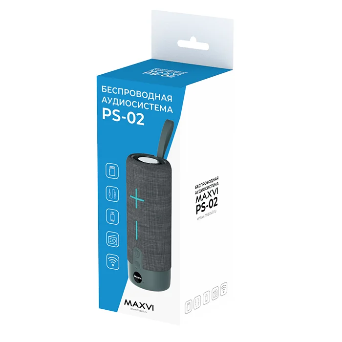 Беспроводная колонка Maxvi PS-02 grey