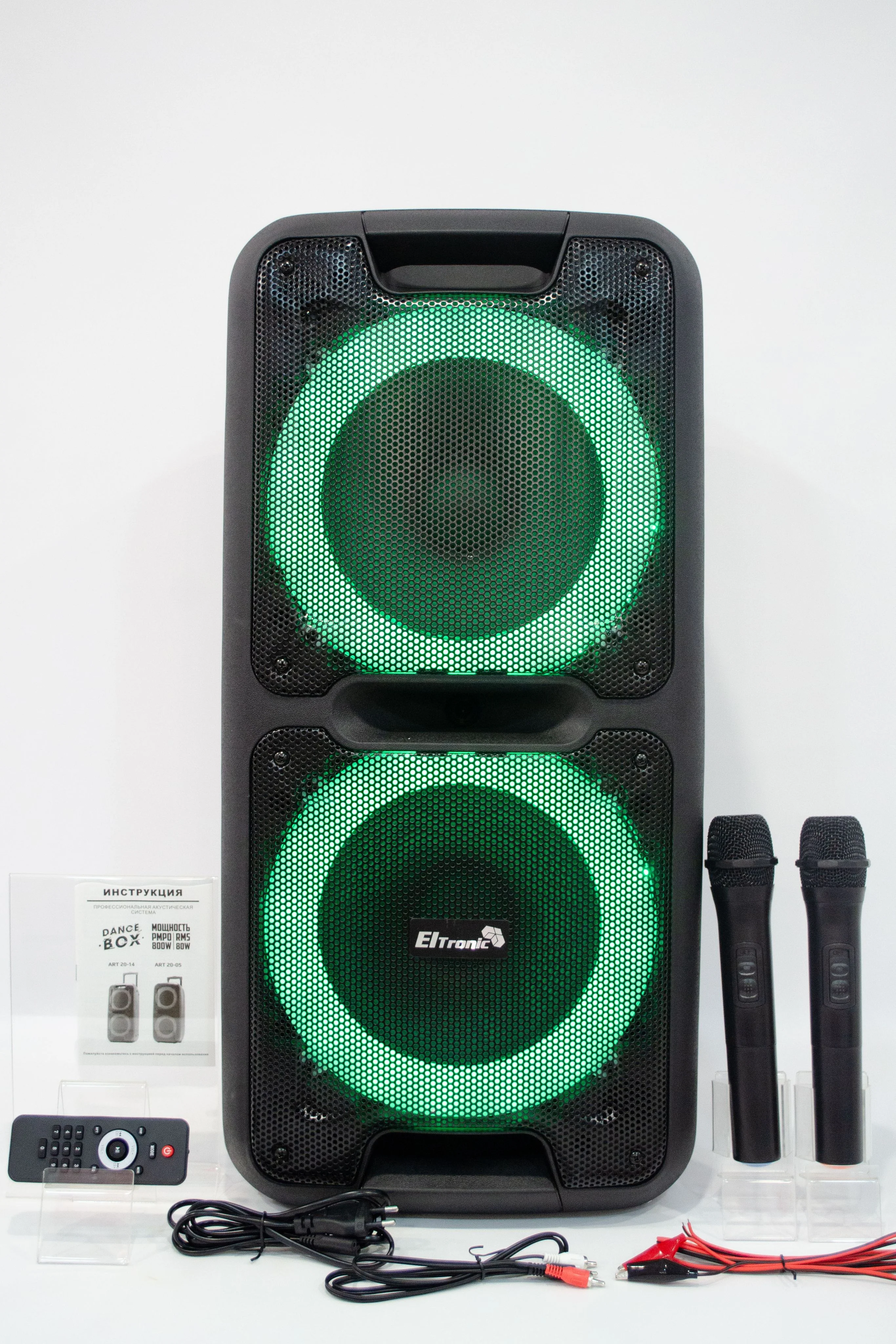 Колонка Eltronic 10" (20-14 DANCE BOX 300) динамик 2шт/10" с TWS 80 Вт черный