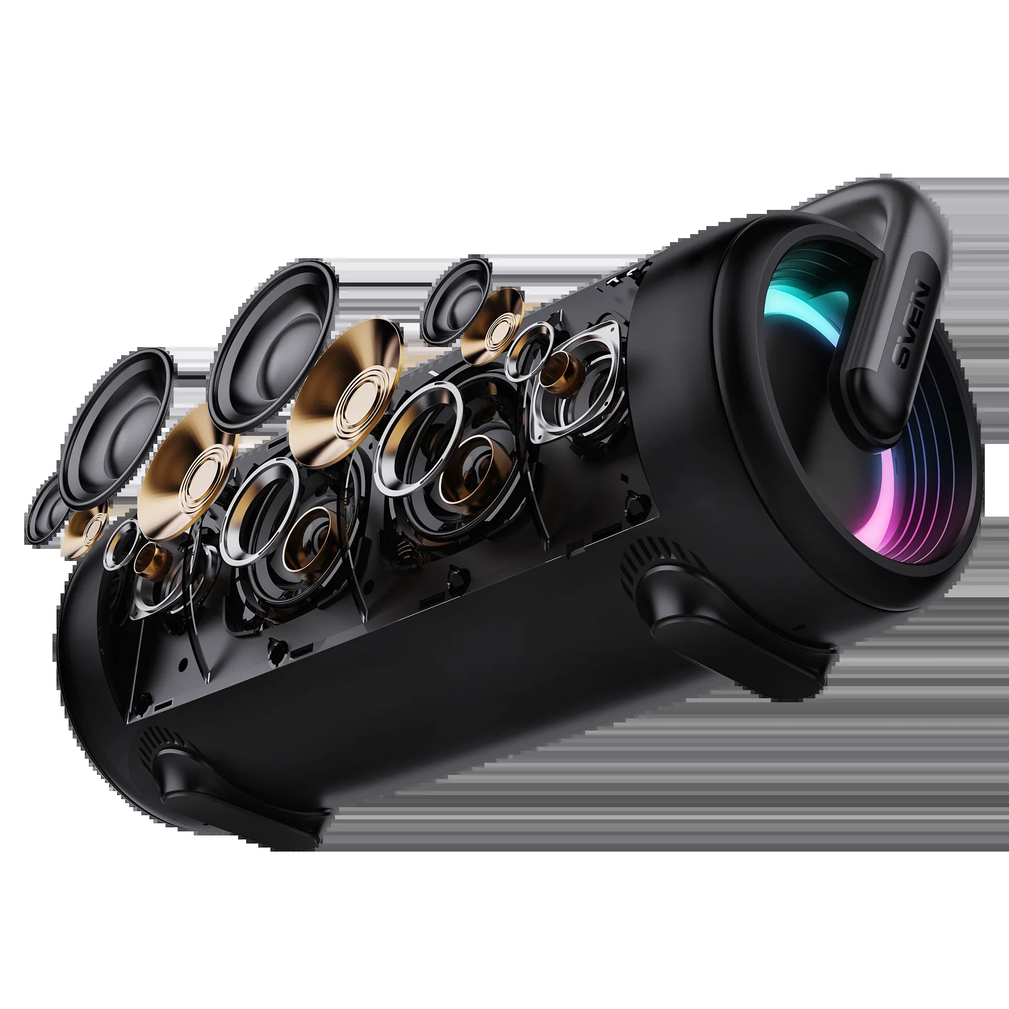 Колонка SVEN АС PS-395, черный (80 Вт, Waterproof (IPx5), TWS, Bluetooth, USB, 4800мА*ч)