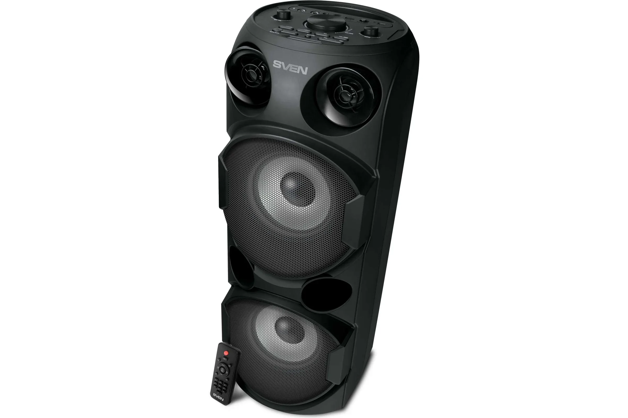 Колонка АС SVEN PS-750, черный (80 Вт, TWS, Bluetooth, FM, USB, microSD, LED-дисплей, 2х4400мА*ч)