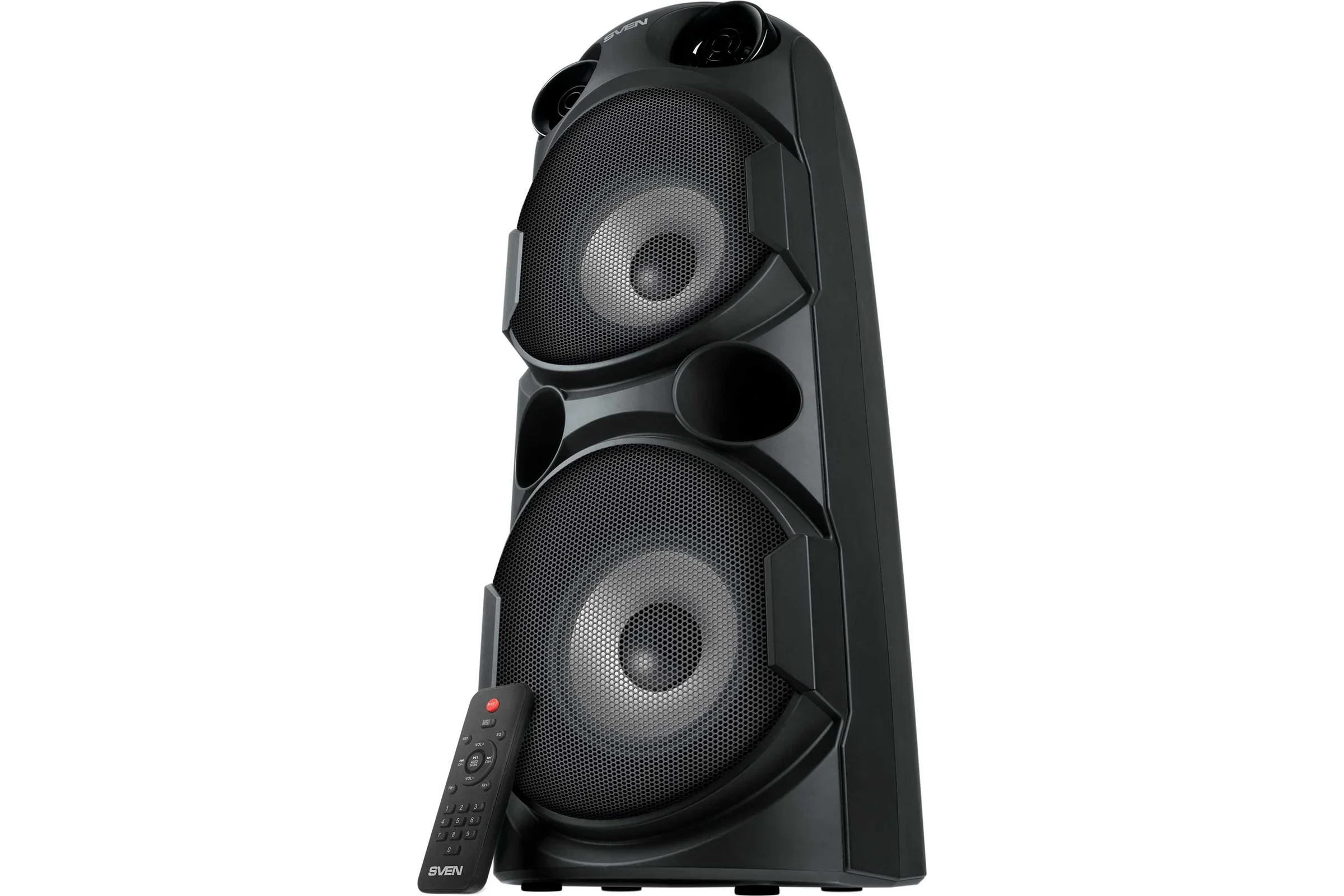 Колонка АС SVEN PS-750, черный (80 Вт, TWS, Bluetooth, FM, USB, microSD, LED-дисплей, 2х4400мА*ч)