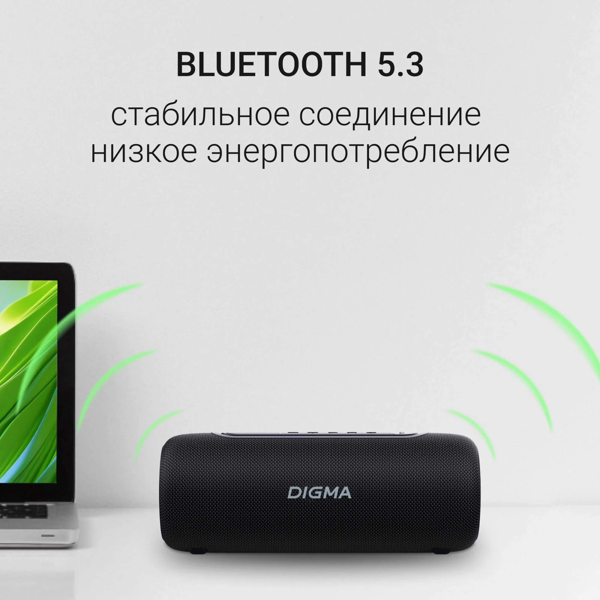 Колонка портативная Digma D-PS1524 черный 20W 2.0 BT 10м 2000mAh (PS1524B)