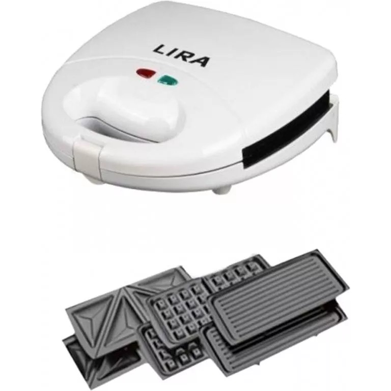 Сэндвичница LIRA LR 1302white (3 в 1, 750Вт,)  уп.4шт.