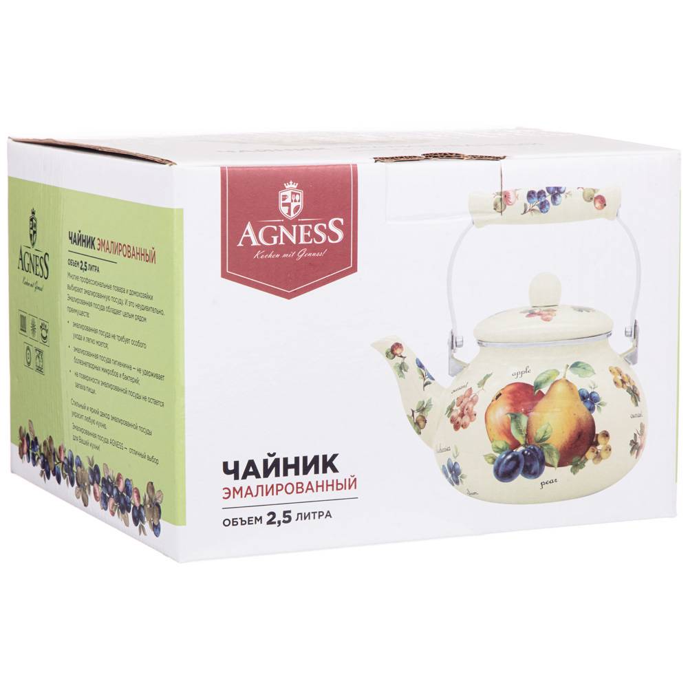ARTI-M ЧАЙНИК AGNESS ЭМАЛИРОВАННЫЙ 2,5 Л
