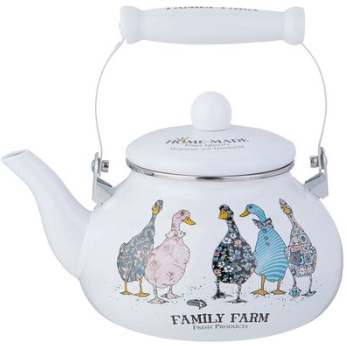 ARTI-M ЧАЙНИК AGNESS  ЭМАЛИРОВАННЫЙ СЕРИЯ "FAMILY FARM", 2,5 Л