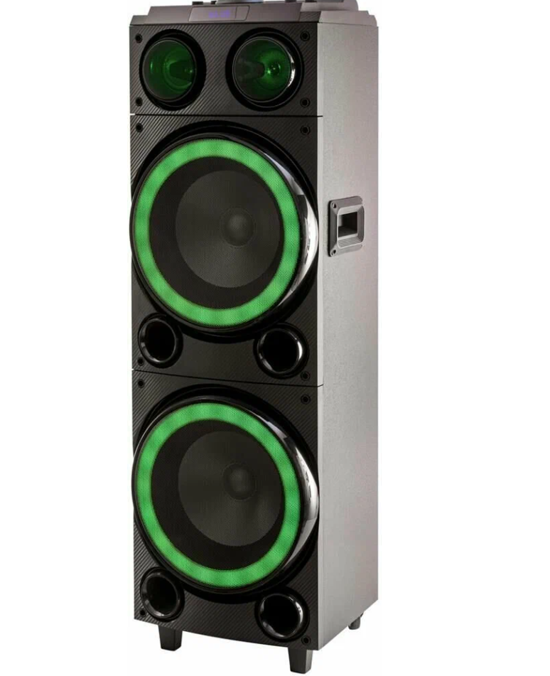 Портативная аудиосистема AIWA CAS-655, 1000/150Вт 7-цветная RGB Bluetooth, FM-тюнер, TWS, караоке.