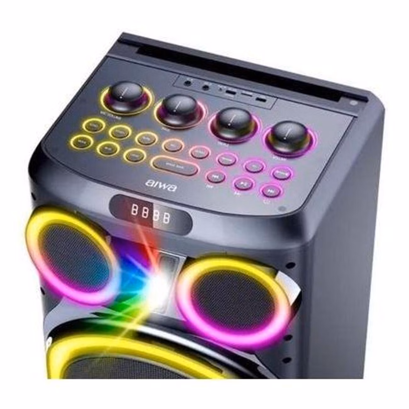 Портативная аудиосистема AIWA CAS-900, 1200/120Вт FM тюнер акб 12В, 9000 мА Bluetooth V5.3 395*340*1