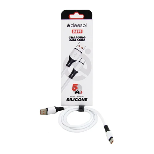Кабель Deespi USB - Type-C DS79 5A Silicone 100Вт 1м Белый
