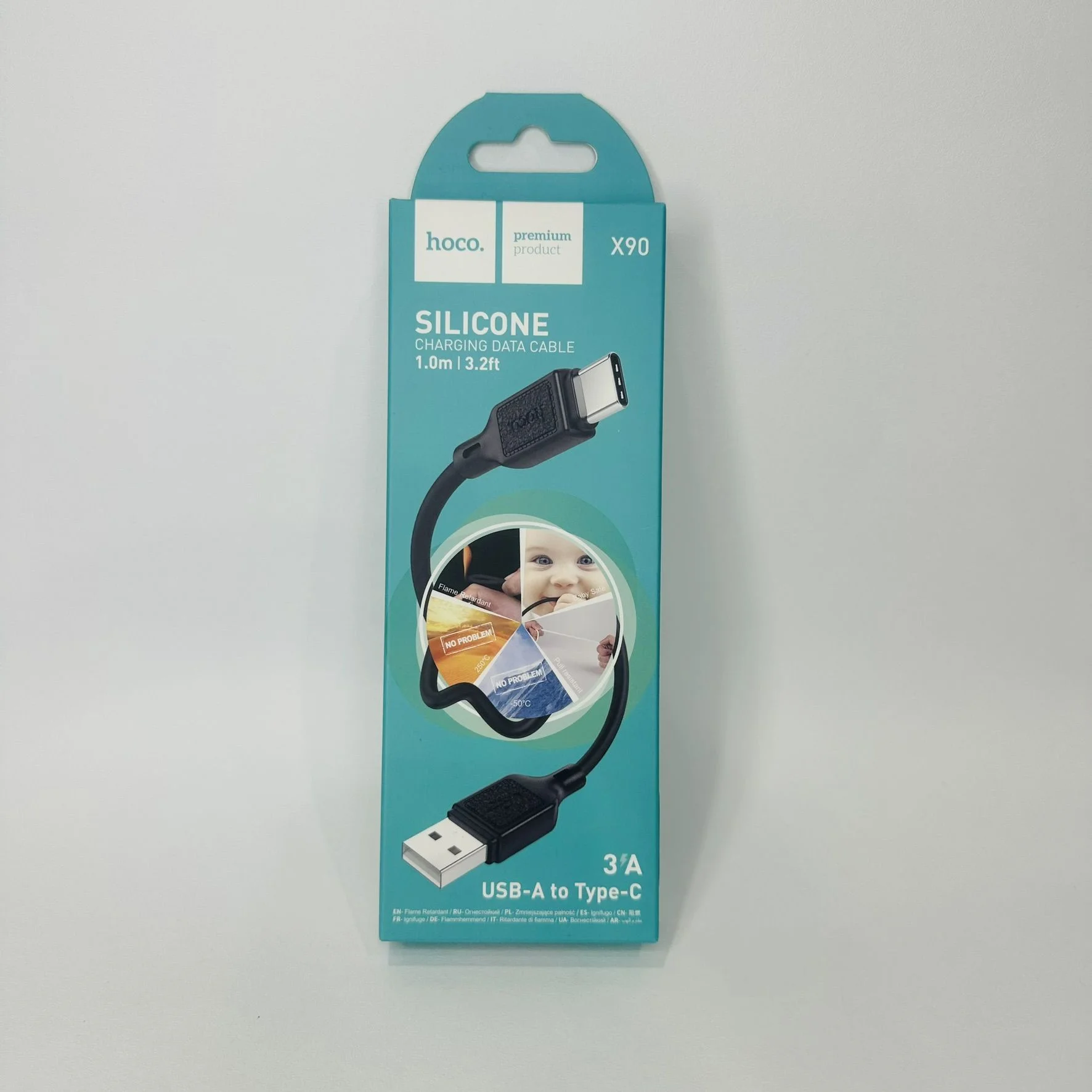 Кабель HOCO USB - Type-C X90 Silicone 1м Черный