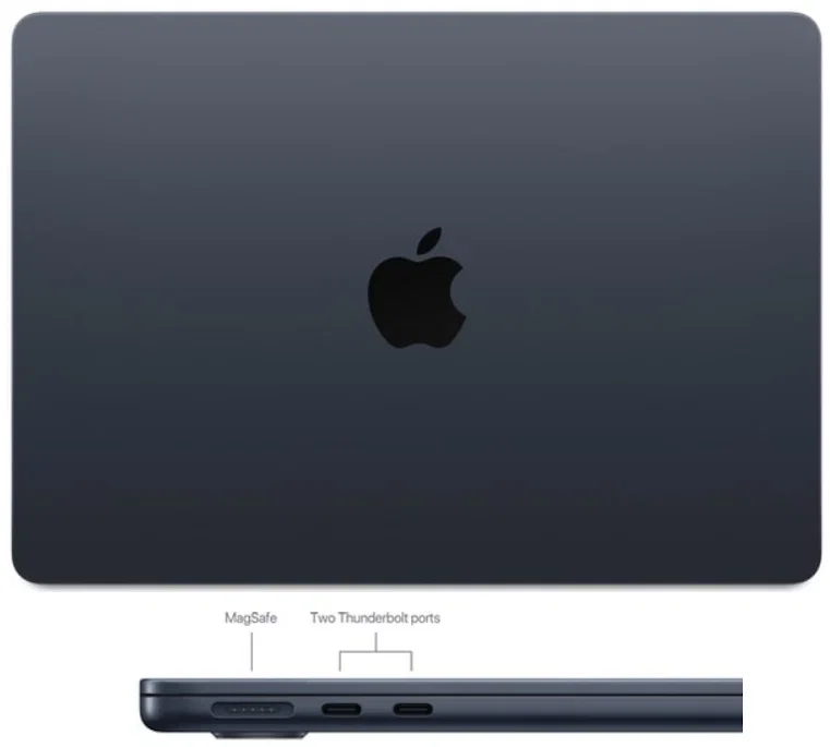 Ноутбук Apple Macbook Air 13 - M4 / 10C-8C / 16GB / 256GB / Midnight MW123