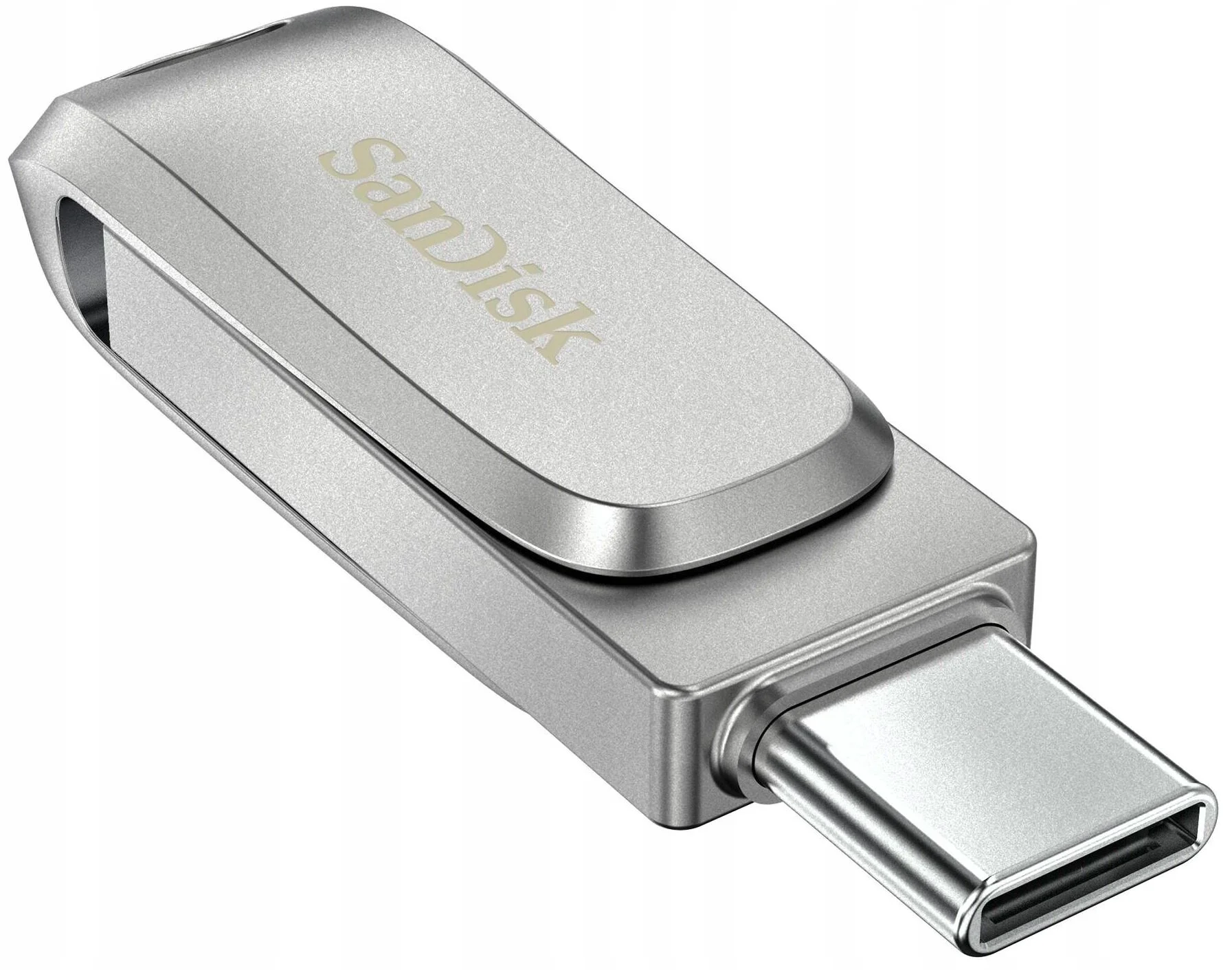 Флешка USB SanDisk Ultra Dual Luxe (SDDDC4-256G-G46), 256Gb, USB 3.2/USB Type-C, R/W 150/40, серебристый