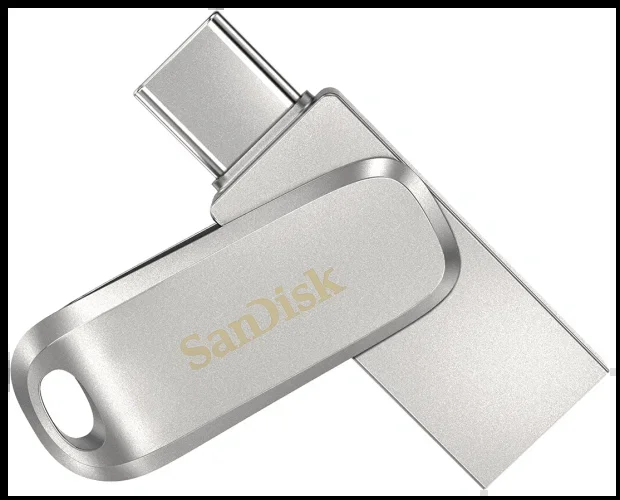Флешка USB SanDisk Ultra Luxe (SDCZ75-032G-G46), 32Gb, USB Type-C, R/W 150/70, серебристый