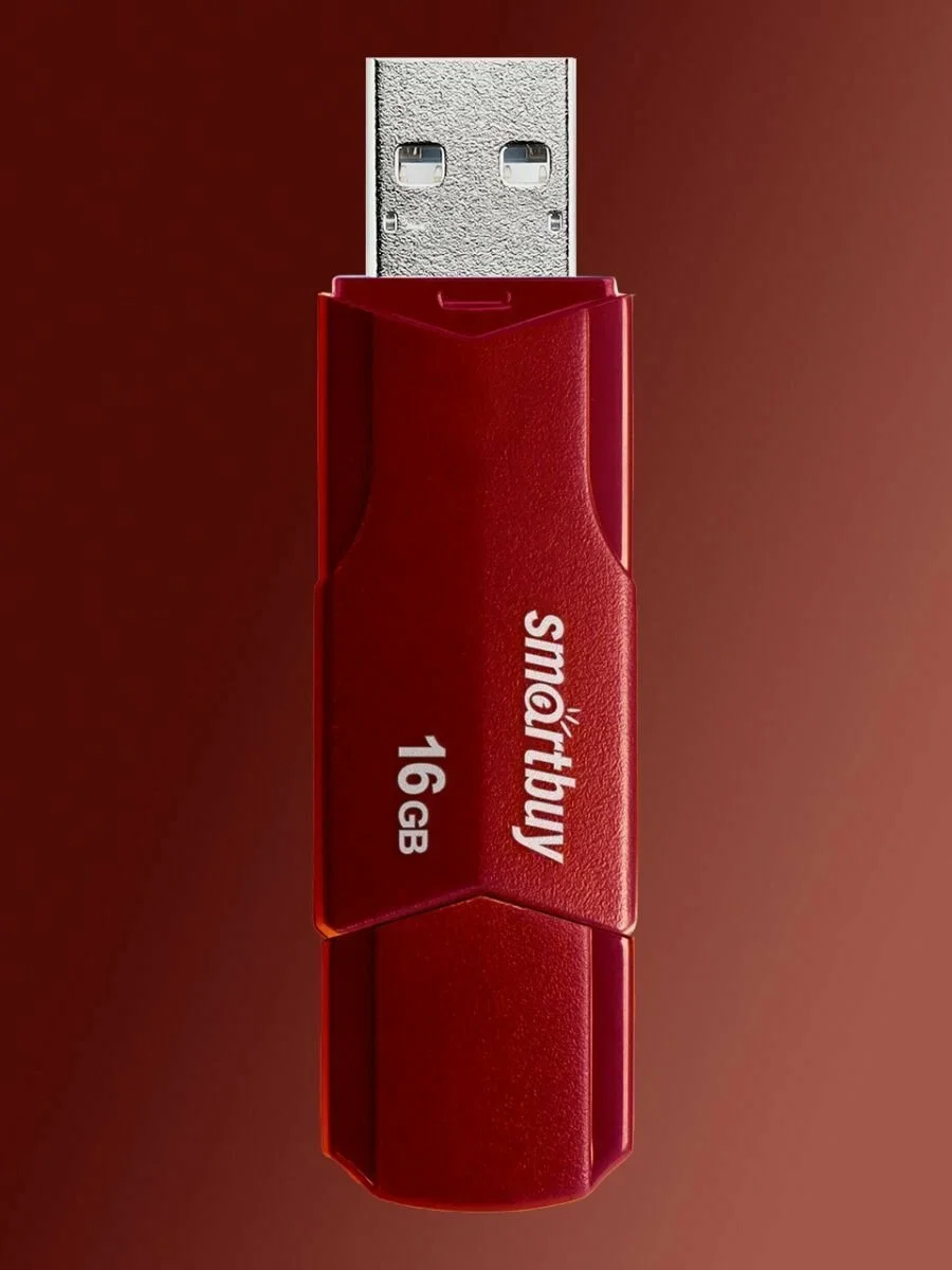 Флешка USB SmartBuy 16Gb,CLUE Burgundy (SB16GbCLU-BG)