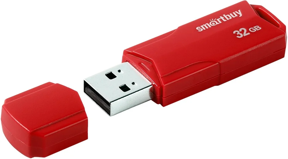 Флешка USB Smartbuy 32 Gb,CLUE красный (SB32 GbCLU-R)