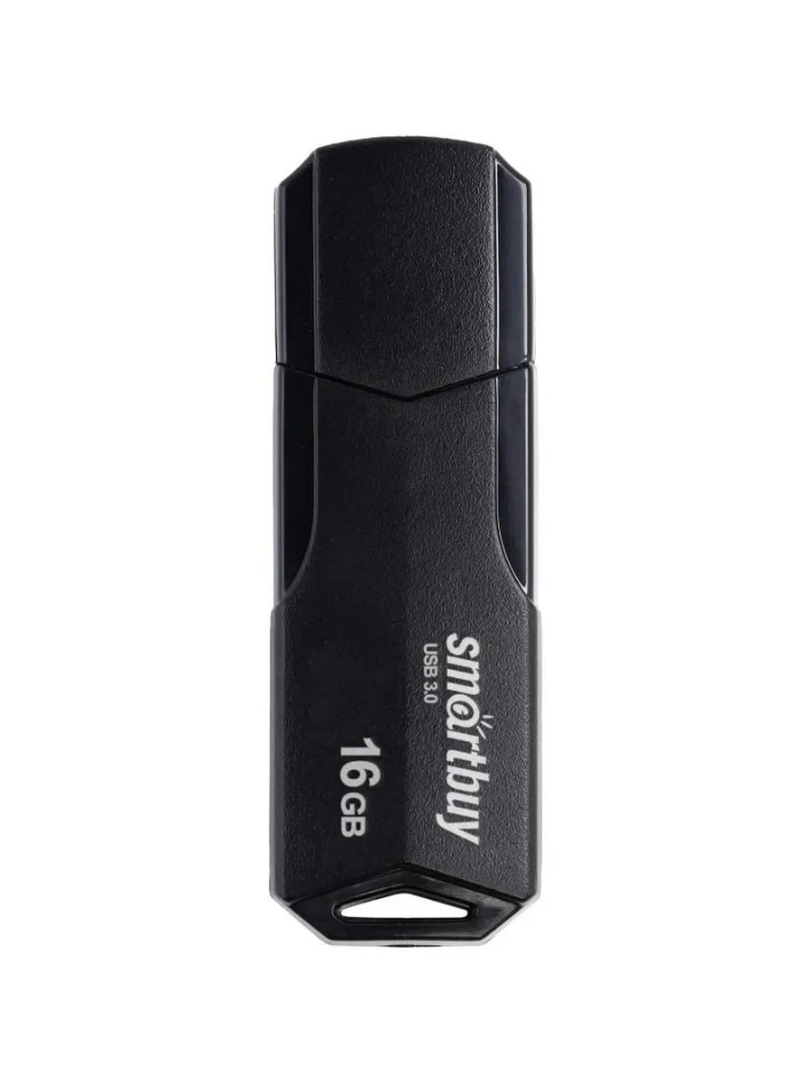 Флешка USB SmartBuy CLUE black (SB32GbCLU-K3), 32Gb, USB 3.0/3.1, R/W 70/25, черный