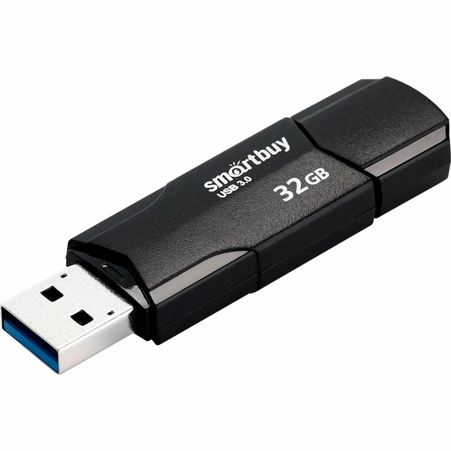 Флешка USB SmartBuy CLUE black (SB32GbCLU-K3), 32Gb, USB 3.0/3.1, R/W 70/25, черный