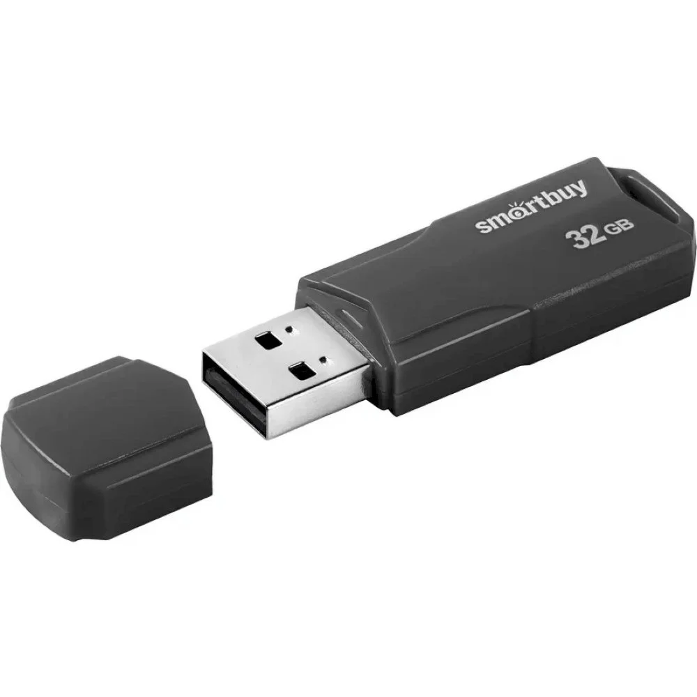 Флешка USB SmartBuy CLUE black (SB32GbCLU-K3), 32Gb, USB 3.0/3.1, R/W 70/25, черный