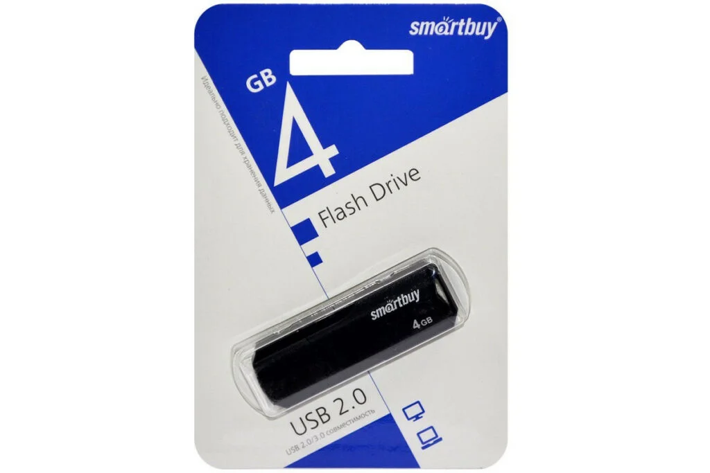 Флешка USB SmartBuy CLUE black (SB4GbCLU-K), 4Gb, USB 2.0, R/W 15/8, черный