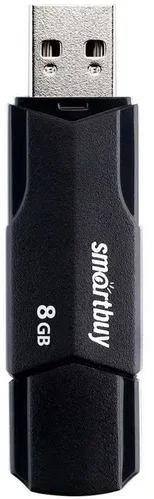 Флешка USB Smartbuy CLUE Black (SB8GbCLU-K), 8Gb, USB 2.0, R/W 20/10, черный