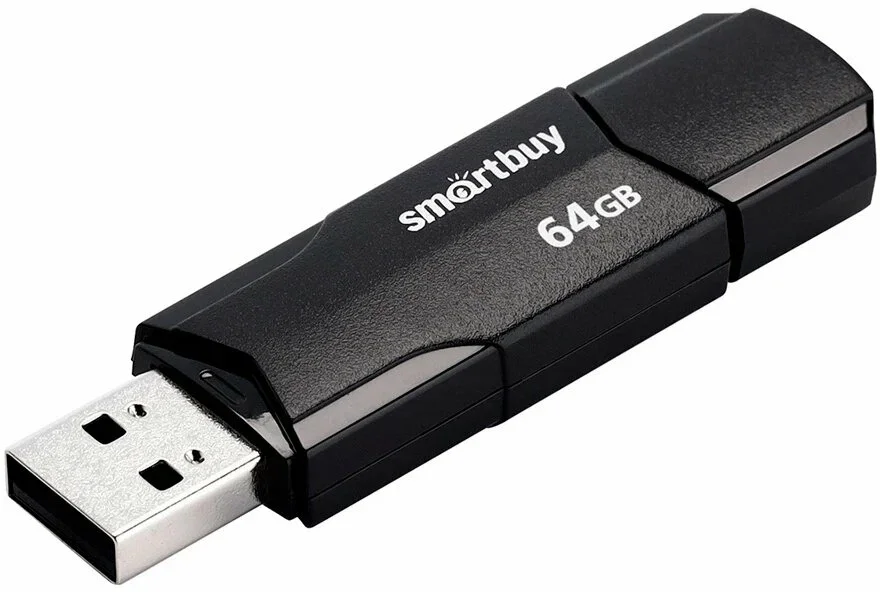 Флешка USB Smartbuy CLUE Black (SB8GbCLU-K), 8Gb, USB 2.0, R/W 20/10, черный