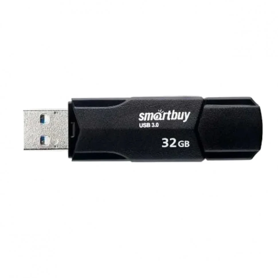 Флешка USB Smartbuy CLUE Black (SB8GbCLU-K), 8Gb, USB 2.0, R/W 20/10, черный