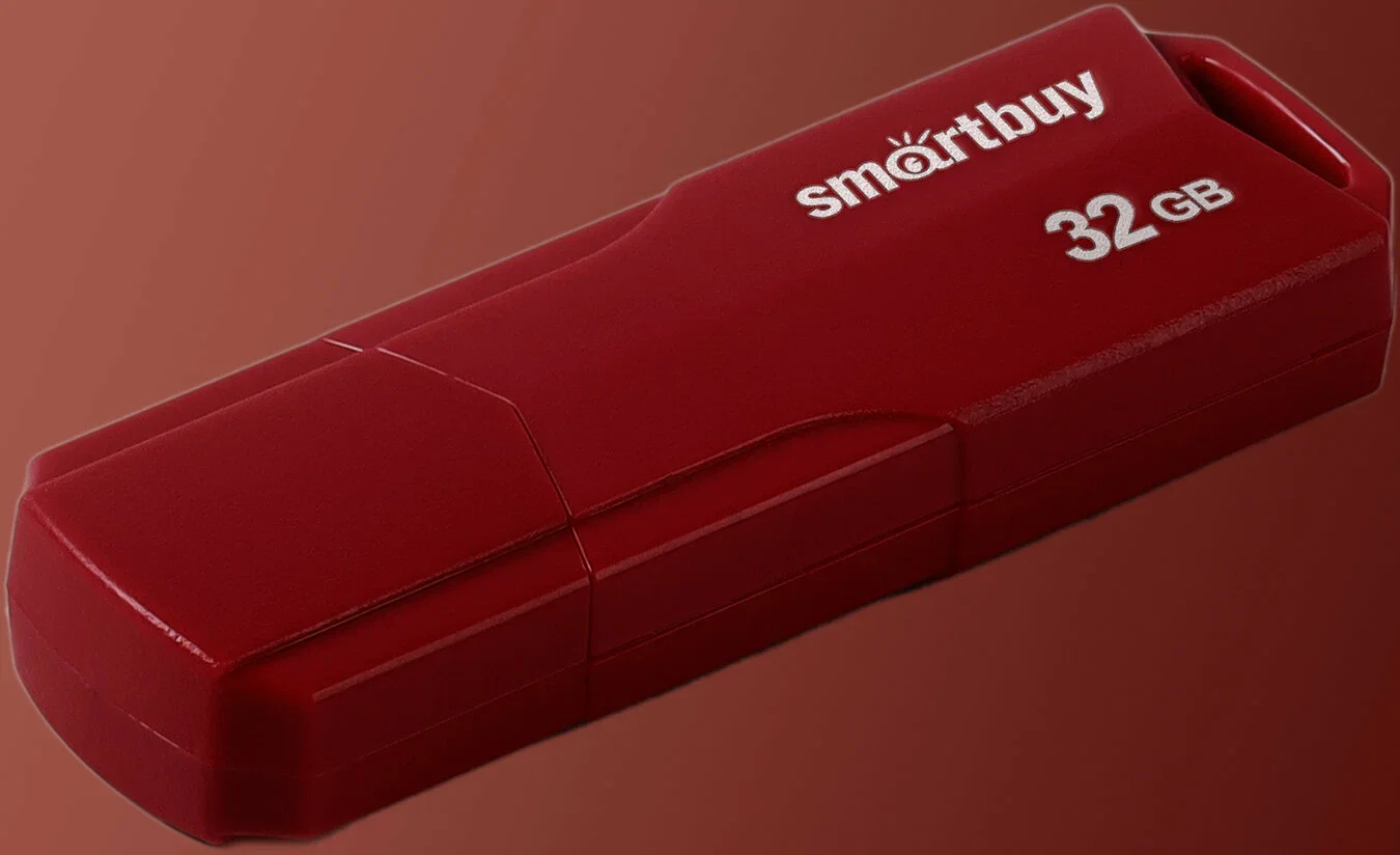 Флешка USB Smartbuy CLUE Burgundy (SB64GbCLU-BG), 64Gb, USB 2.0, R/W
