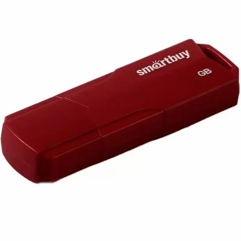 Флешка USB Smartbuy CLUE Burgundy (SB8GbCLU-BG), 8Gb, USB 2.0, R/W 15/8, красный