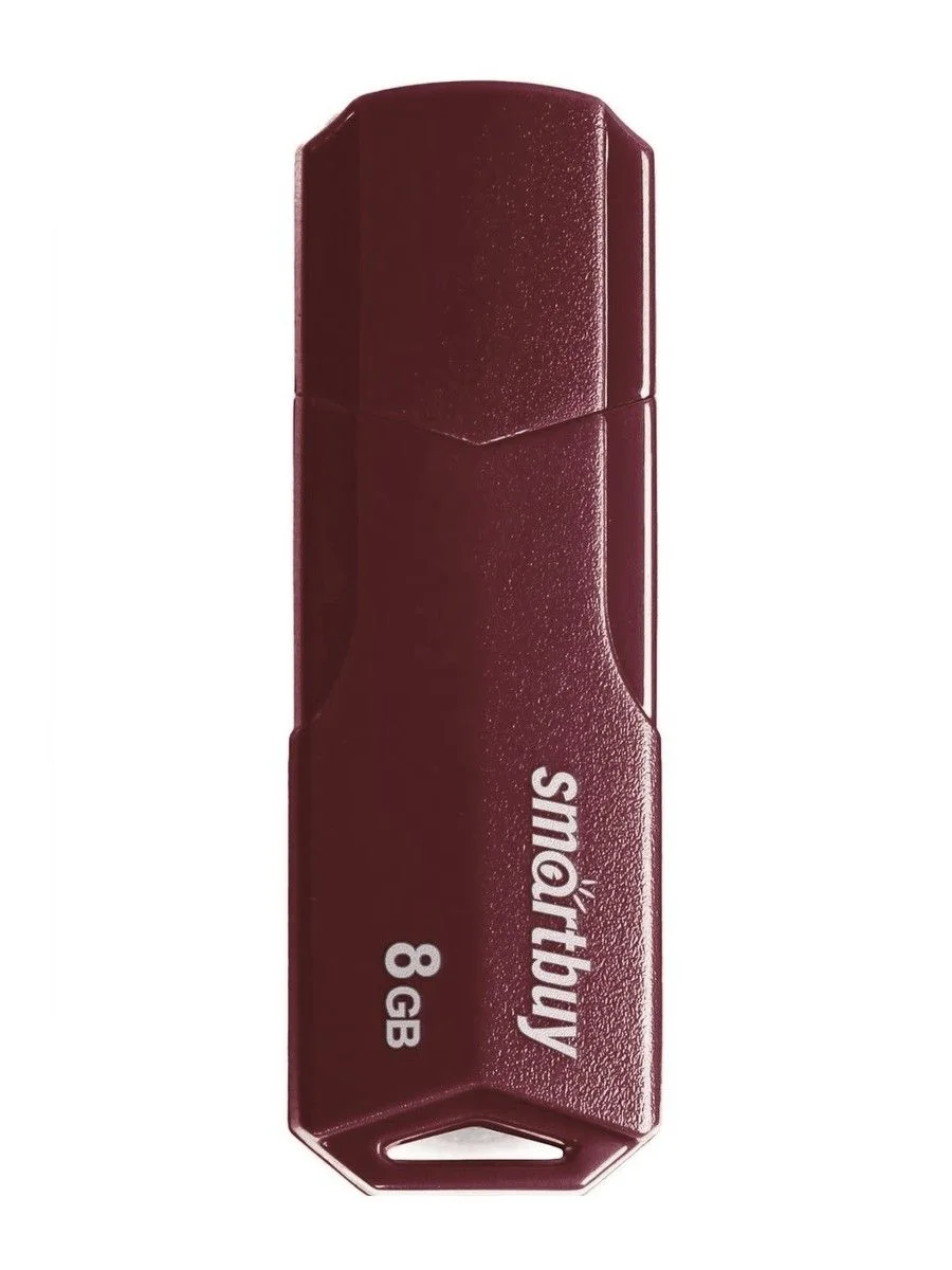 Флешка USB Smartbuy CLUE Burgundy (SB8GbCLU-BG), 8Gb, USB 2.0, R/W 15/8, красный