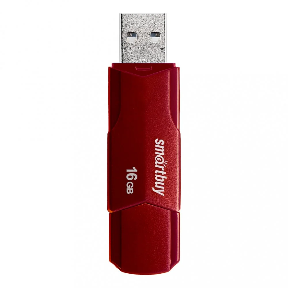 Флешка USB Smartbuy CLUE Burgundy (SB8GbCLU-BG), 8Gb, USB 2.0, R/W 15/8, красный