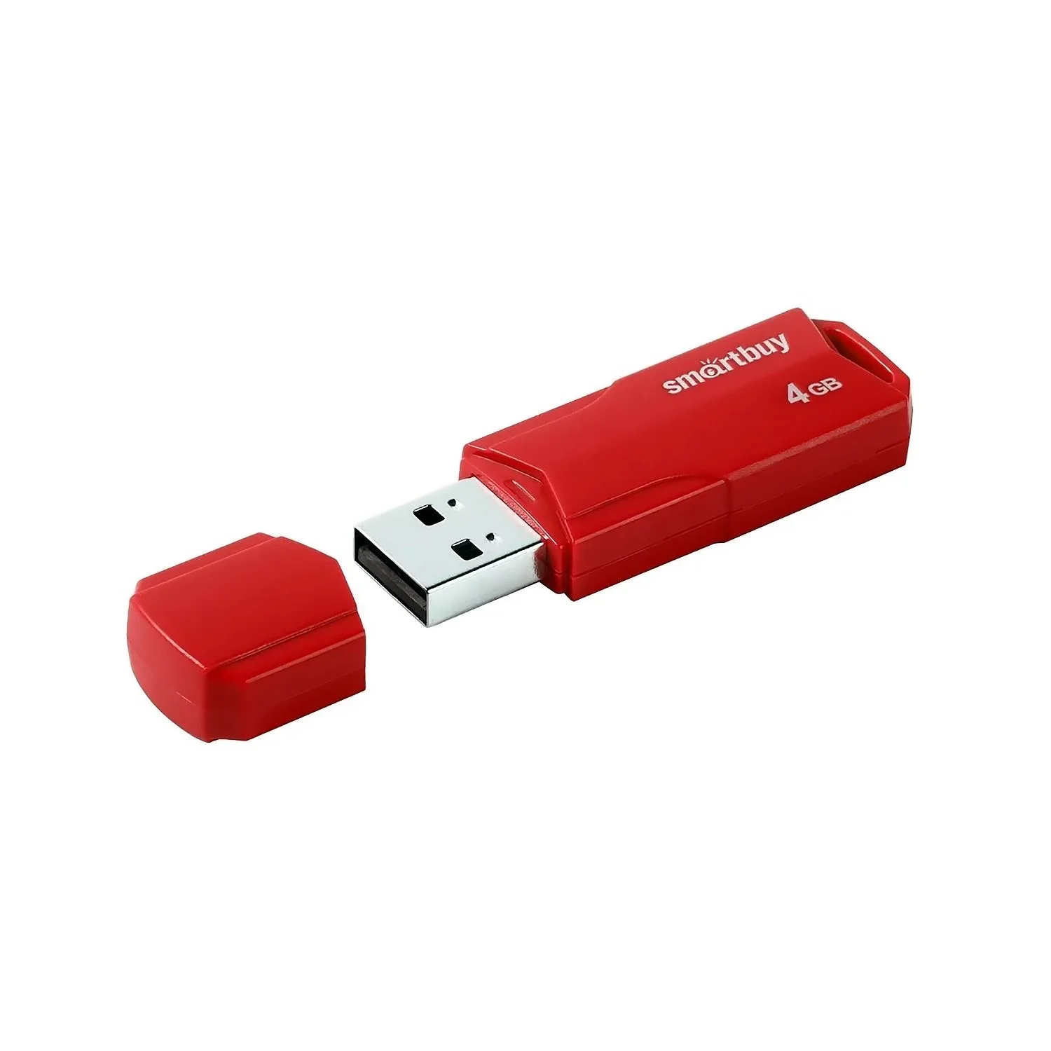 Флешка USB Smartbuy CLUE Red (SB4 GbCLU-R), 4Gb, USB 2.0, R/W 15/5, красный