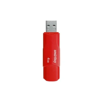 Флешка USB Smartbuy CLUE Red (SB4 GbCLU-R), 4Gb, USB 2.0, R/W 15/5, красный