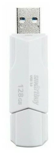 Флешка USB Smartbuy CLUE white (SB128GBCLU-W3), 128Gb, USB 3.1, R/W 40/25, белый