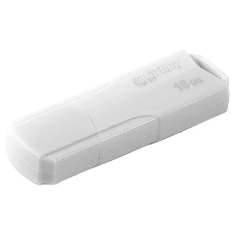 Флешка USB Smartbuy CLUE white (SB16GbCLU-W), 16Gb, USB 2.0, R/W 15/8, белый