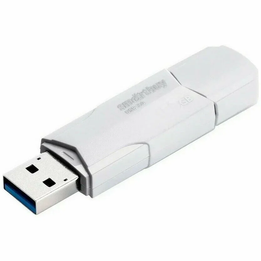 Флешка USB Smartbuy CLUE white (SB16GbCLU-W3), 16Gb, USB 3.0/3.1, R/W 70/25, белый