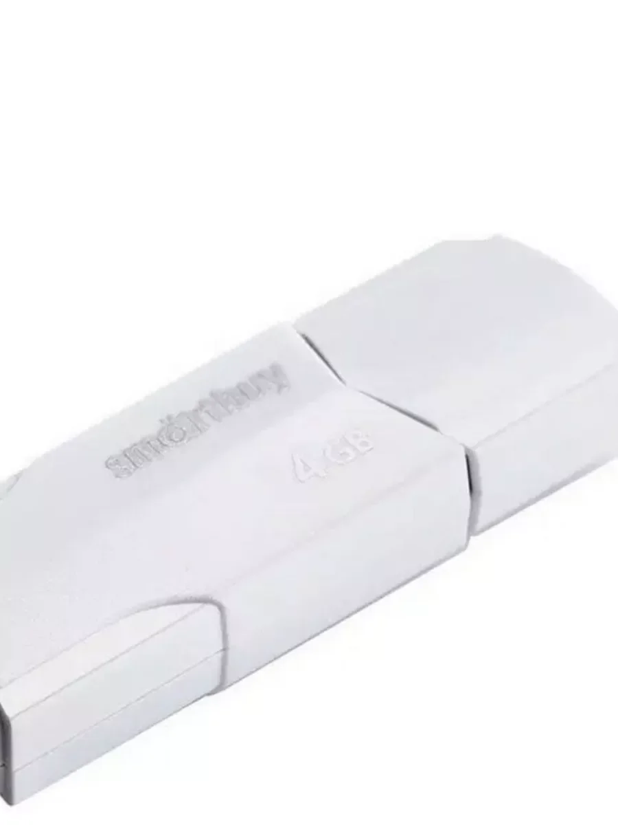 Флешка USB Smartbuy CLUE white (SB4 GbCLU-W), 4Gb, USB 2.0, R/W 15/8, белый