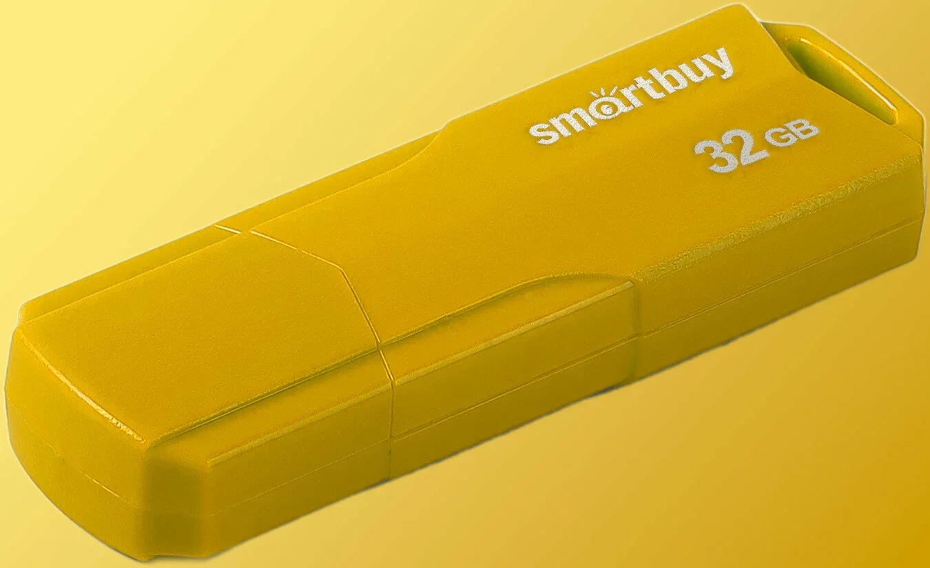 Флешка USB Smartbuy CLUE Yellow (SB32GbCLU-Y), 32Gb, USB 2.0, R/W 15/5, желтый