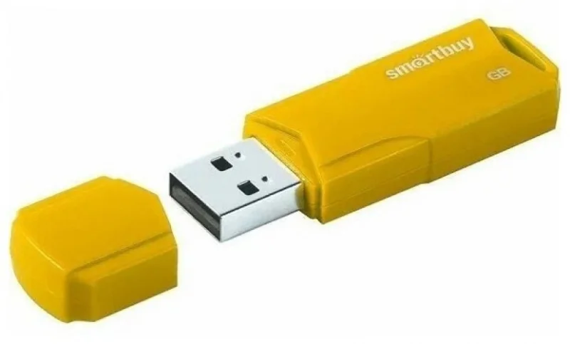 Флешка USB Smartbuy CLUE Yellow (SB32GbCLU-Y), 32Gb, USB 2.0, R/W 15/5, желтый