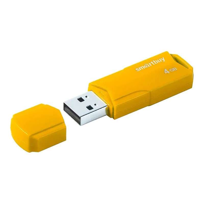 Флешка USB Smartbuy CLUE Yellow (SB64GbCLU-Y), 64Gb, USB 2.0, R/W 70/25, желтый